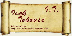 Isak Toković vizit kartica